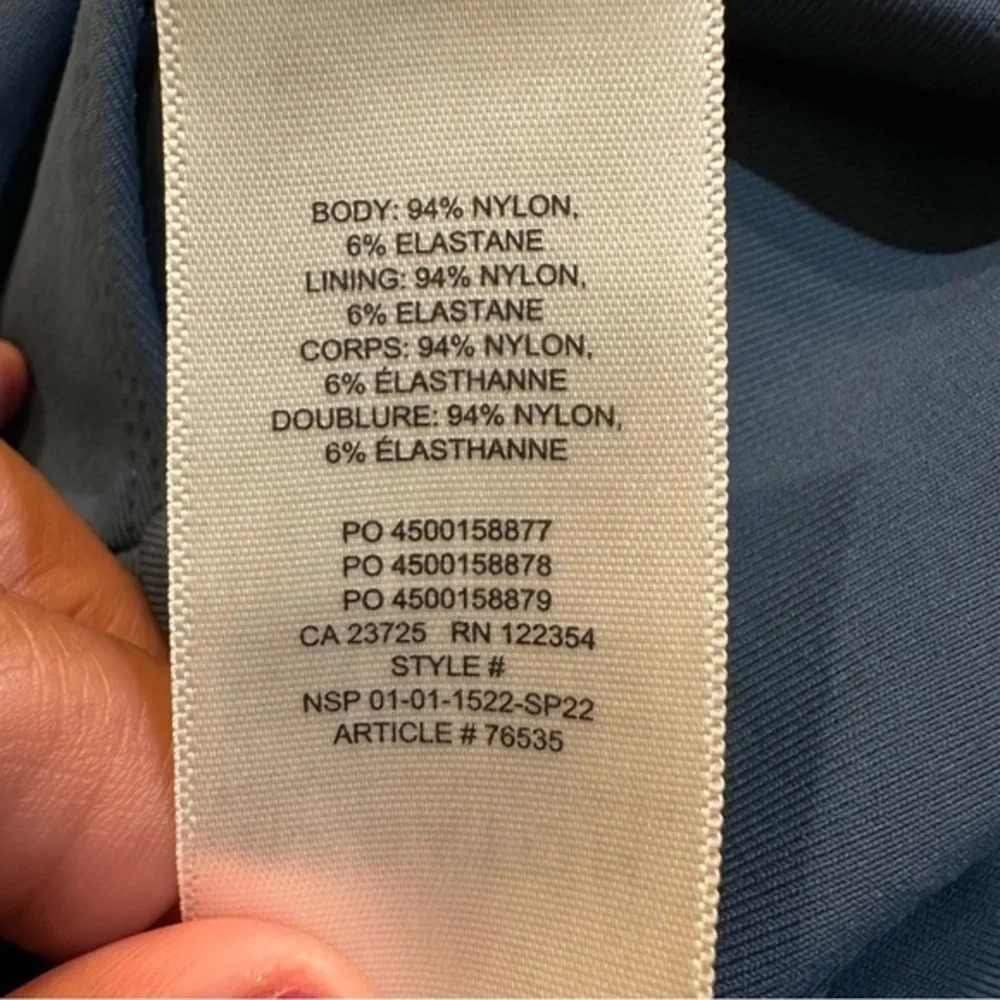 Aritzia Babaton Contour 90s Stretch Tank Bodysuit Teal Sleeveless Medium - Picture 8 of 8